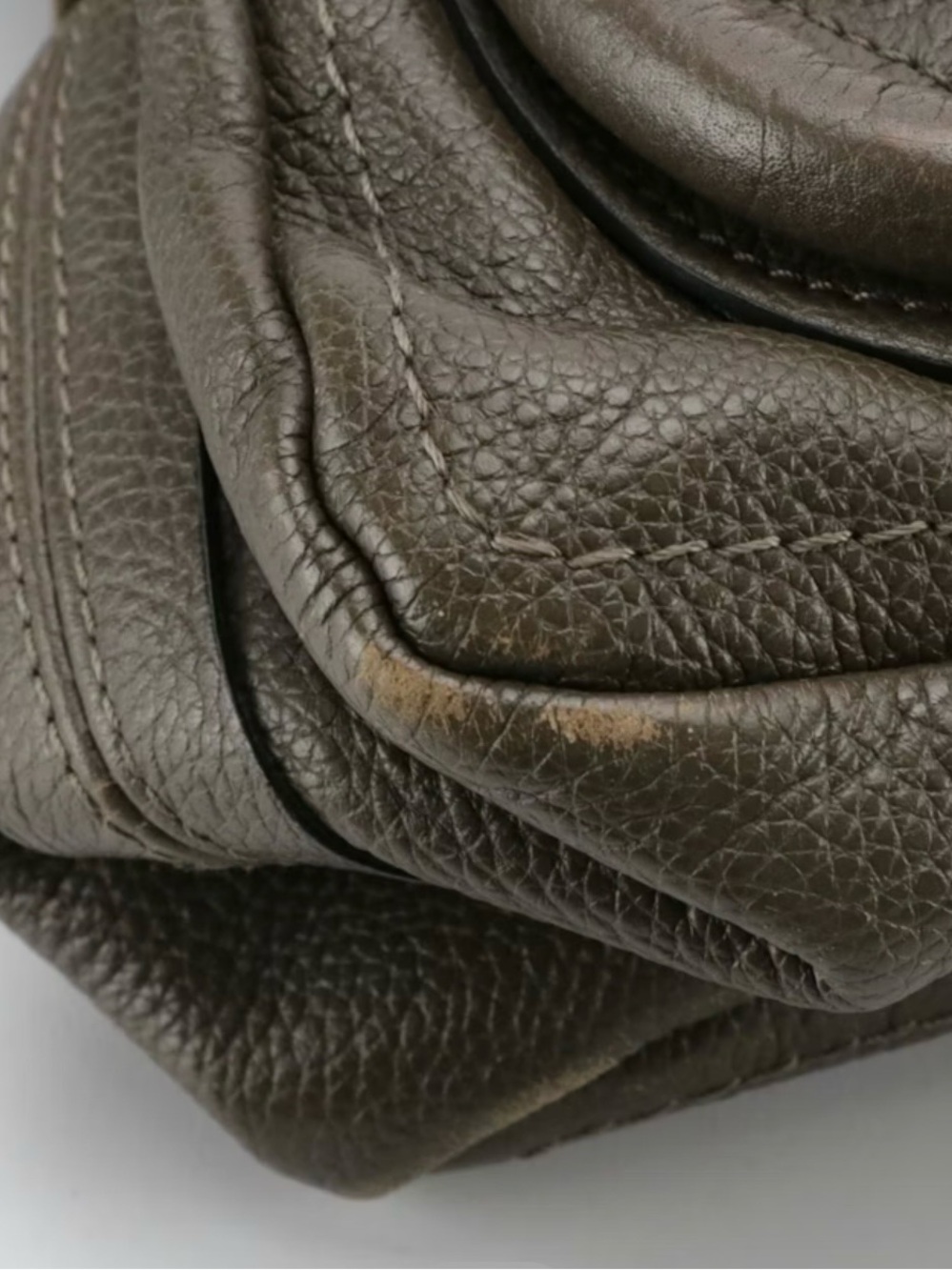 Authenticated Chloe Paraty Leather Handbag in Grey Taupe! EUC! COA! - Picture 15 of 16